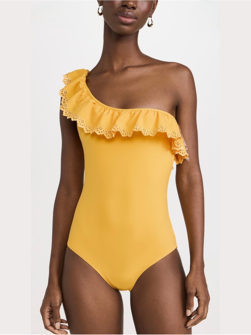 Ulla Johnson Solara Maillot One-Piece Swimsuit (Canary)
